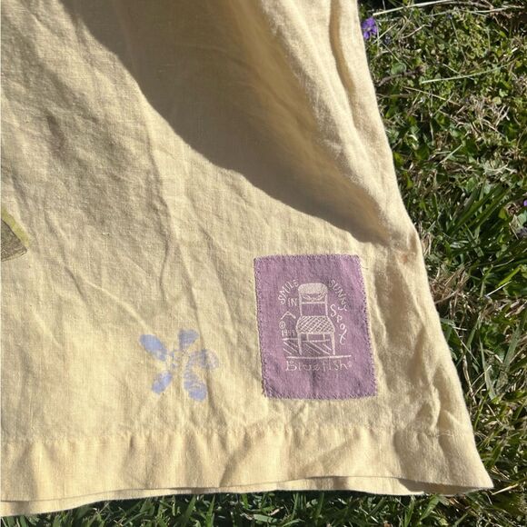 Blue Fish Hand Painted Linen Dress - Picture 13 of 14